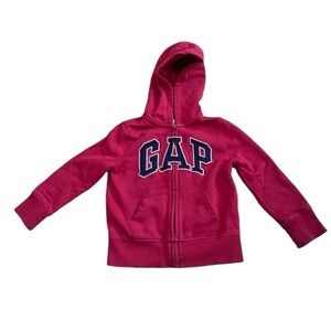 Gap kids boys toddlers zip up sweatshirt hoodie Red Sz 4-5